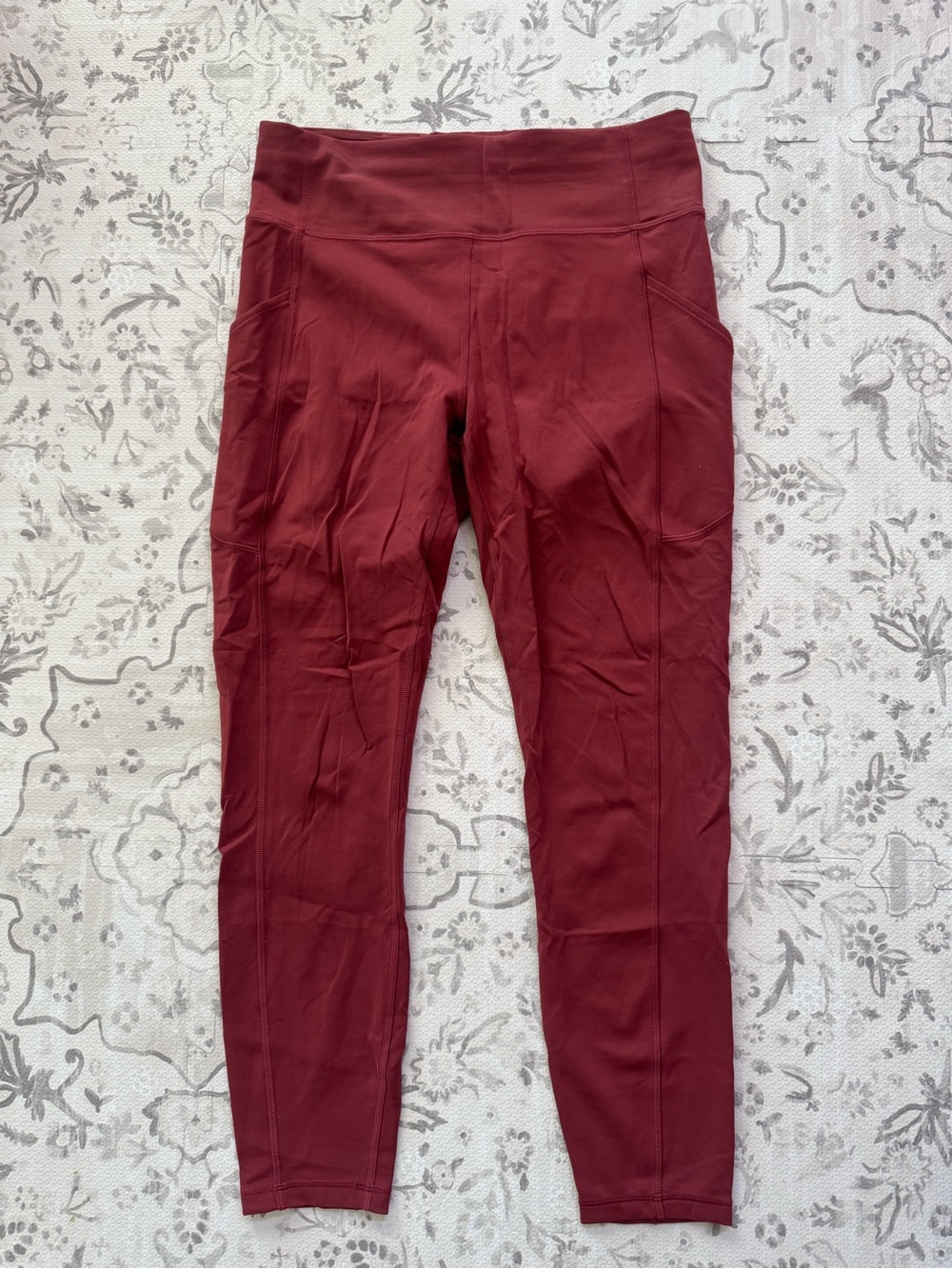 Maroon High-Waist lululemon Leggings